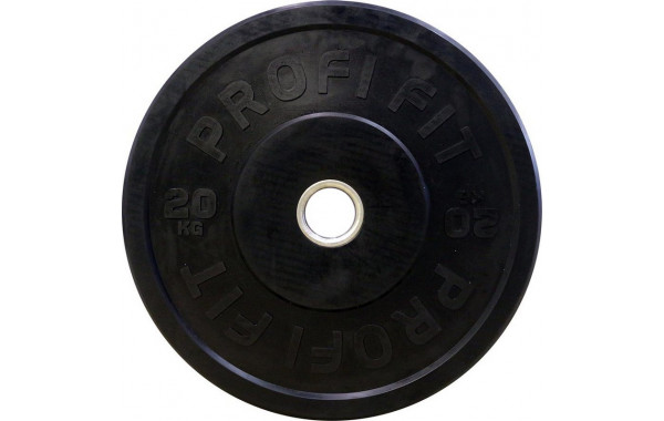 Диск для штанги Profi-Fit каучуковый, черный, d51 20кг 600_380
