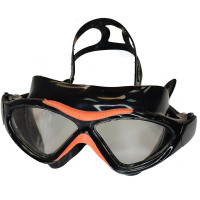 Очки маска для плавания взрослая (черно/оранжевые) Sportex E36873-10