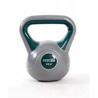 Гиря пластиковая 10 кг BaseFit DB-503 серый\зеленый