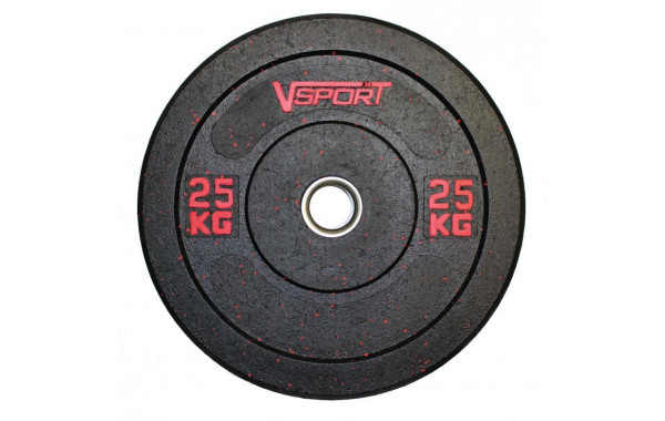 Диск бамперный V-Sport черный 25 кг FTX-1037-25 600_380