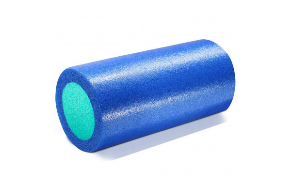 Ролик для йоги полнотелый 2-х цветный, 60х15x15см Sportex PEF60-B синий\зеленый 600_380