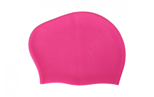 Шапочка для плавания Sportex Big Hair, силиконовая, взрослая, для длинных волос E42811 розовый неон 600_380