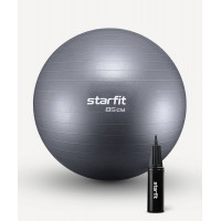 Фитбол d85см Star Fit антивзрыв, 1500 гр, с ручным насосом GB-111 сизый