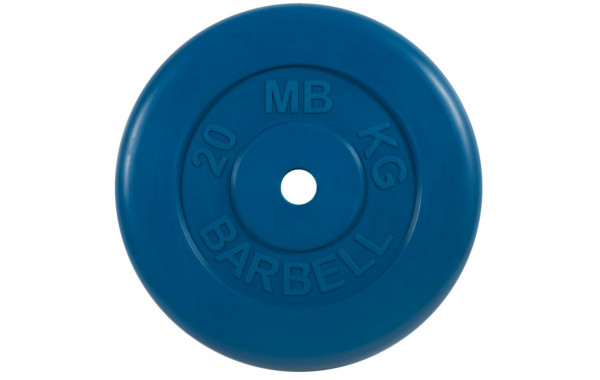 Диск обрезиненный d31мм MB Barbell MB-PltC31-20 20 кг синий 600_380