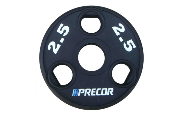 Олимпийский диск в уретане Precor FM\UPP-2.5KG\BK-LZ-00 2,5 кг, черный с лазерной гравировкой 600_380