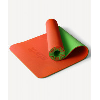Коврик для йоги и фитнеса, TPE, 183x61x0,4см Star Fit FM-201 оранжевый\зеленый