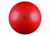 Мяч для художественной гимнастики d19см Alpha Caprice Нужный спорт FIG, металлик с блестками AB2801В красный