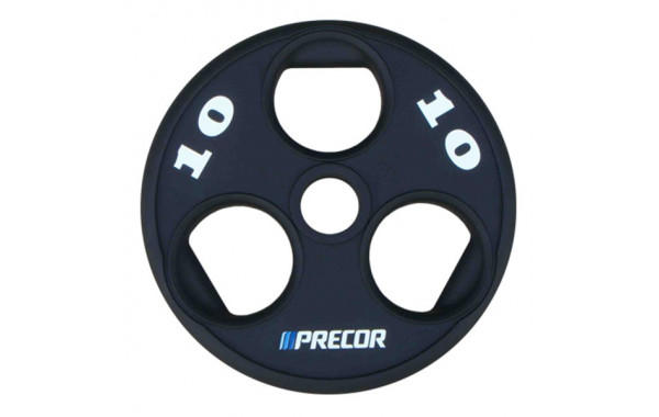 Олимпийский диск в уретане Precor FM\UPP-10KG\BK-LZ-00 10 кг, черный, лазерная гравировка 600_380