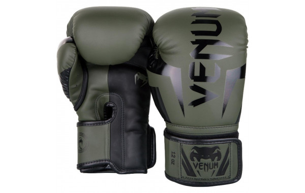 Перчатки Venum Elite 1392-200-14oz хакки\черный 600_380