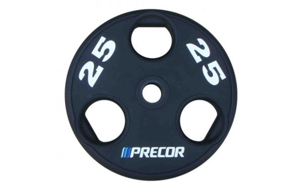 Олимпийский диск в уретане Precor FM\UPP-25KG\BK-LZ-00 25 кг, черный с лазерной гравировкой 600_380