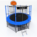 Батут i-Jump Classic Basket 10FT 306 см с нижней сетью и лестницей синий 75_75