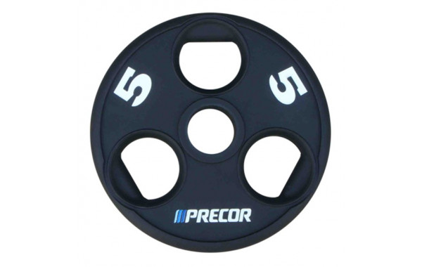Олимпийский диск в уретане Precor FM\UPP-5KG\BK-LZ-00 5 кг, черный с лазерной гравировкой 600_380