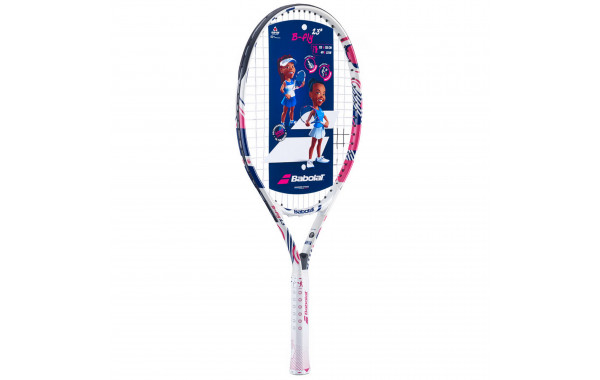 Ракетка для большого тенниса детская 7-9 лет Babolat B`FLY 23 Gr000 140486 бело-розовый 600_380