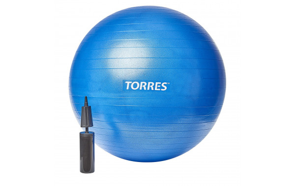 Мяч гимнастический d65 см Torres с насосом AL121165BL голубой 600_380