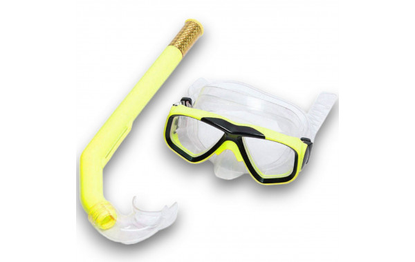 Набор для плавания детский Sportex маска+трубка (ПВХ) E41217 желтый 600_380
