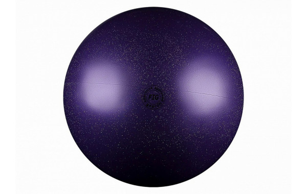 Мяч для художественной гимнастики d19см Alpha Caprice Нужный спорт FIG, металлик с блестками AB2801В фиолетовый 600_380