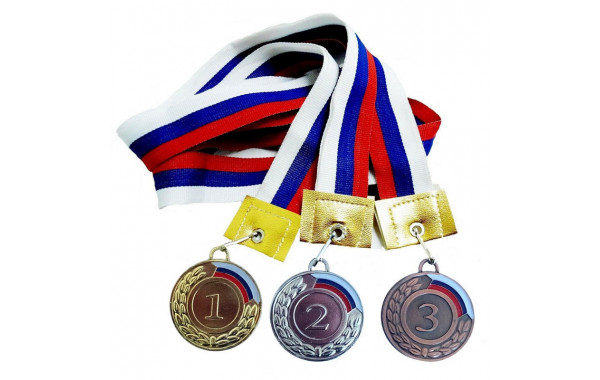 Медаль Sportex 2 место с флагом (d5 см, лента в комплекте) F11733 600_380