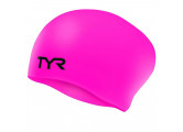 Шапочка для плавания подростковая TYR Long Hair Wrinkle-Free Silicone Cap Jr LCSJRL-693 розовый