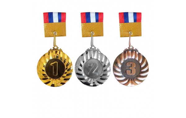 Медаль Sportex 2 место солнце (d6,5 см, лента в комплекте) F11739 600_380