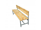 Скамейка для раздевалки со спинкой 150 см сиденье из дерева Dinamika ZSO-002185