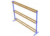 Стеллаж для лыж 210х50х195см на 30 пар двусторонний ФСИ 9477