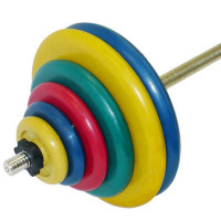 Штанга тренировочная MB Barbell 117,5 кг (МВ) цветная