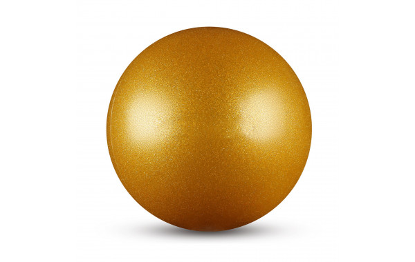 Мяч для художественной гимнастики металлик d15 см Indigo IN119 с блеcтками золотой 600_380