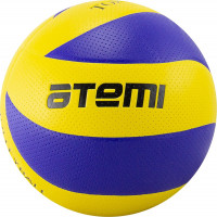 Мяч волейбольный р.5 Atemi Tornado, синтетическая кожа PVC желтый-синий