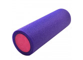Ролик для йоги Sportex полнотелый 2-х цветный (фиолетовый/розовый) 45х15см PEF45-4