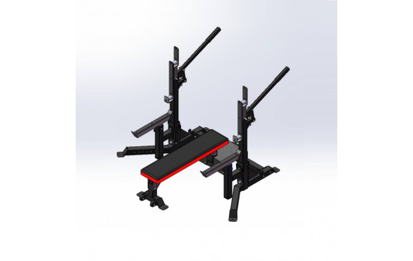 Жимовая скамья домкратная для пауэрлифтинга Aerofit P1410F 600_380