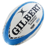 Мяч для регби р.5 Gilbert G-TR4000 бело-черно-голубой