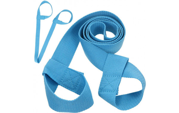 Ремень-стяжка универсальная для йога ковриков и валиков Sportex B31604 (голубой) 600_380