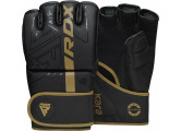 Перчатки тренировочные RDX Grappling F6 GGR-F6MGL черный\золотой матовый