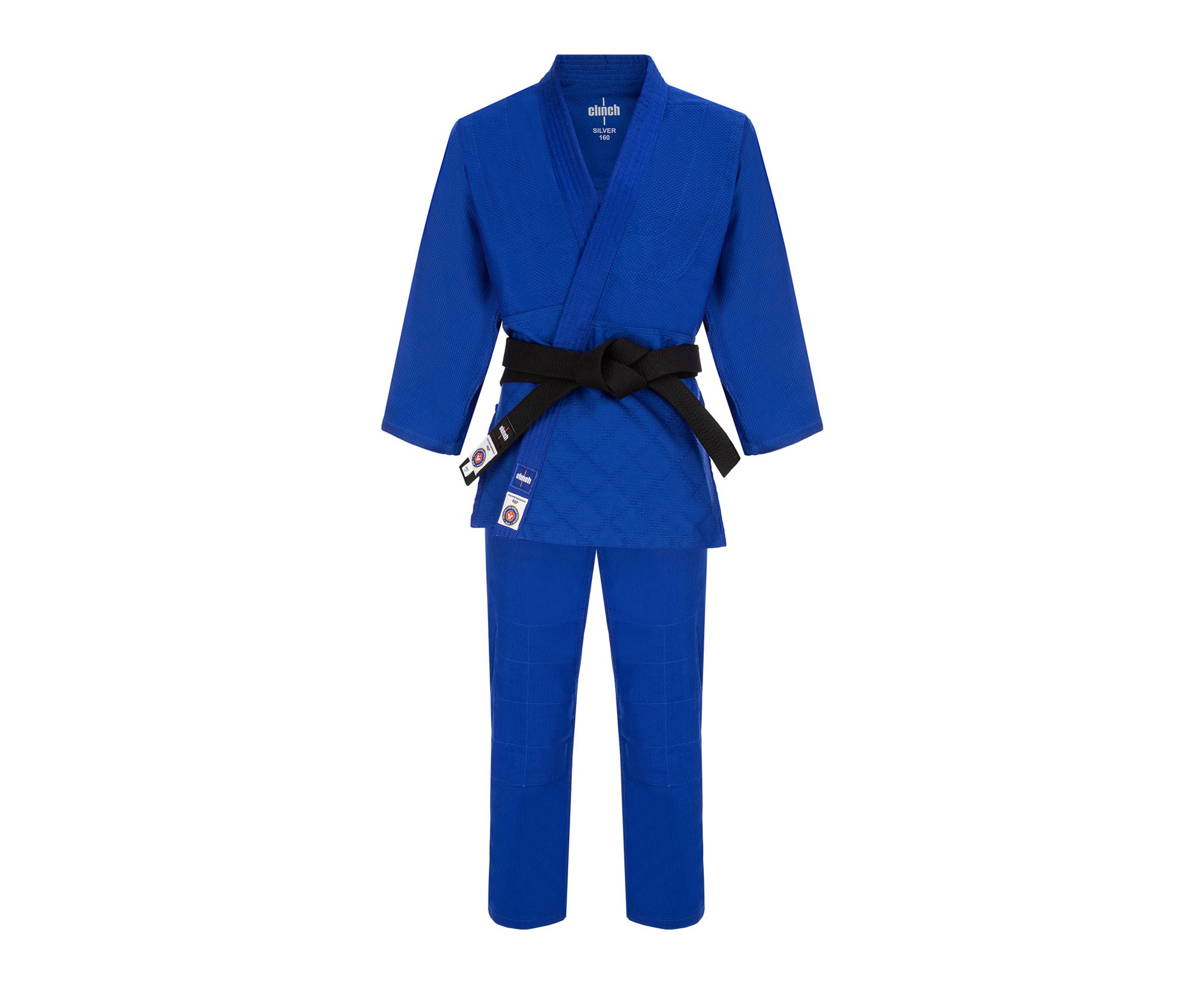 Кимоно для дзюдо подростоковое Clinch Judo Silver FDR C333 синий 2000_1635