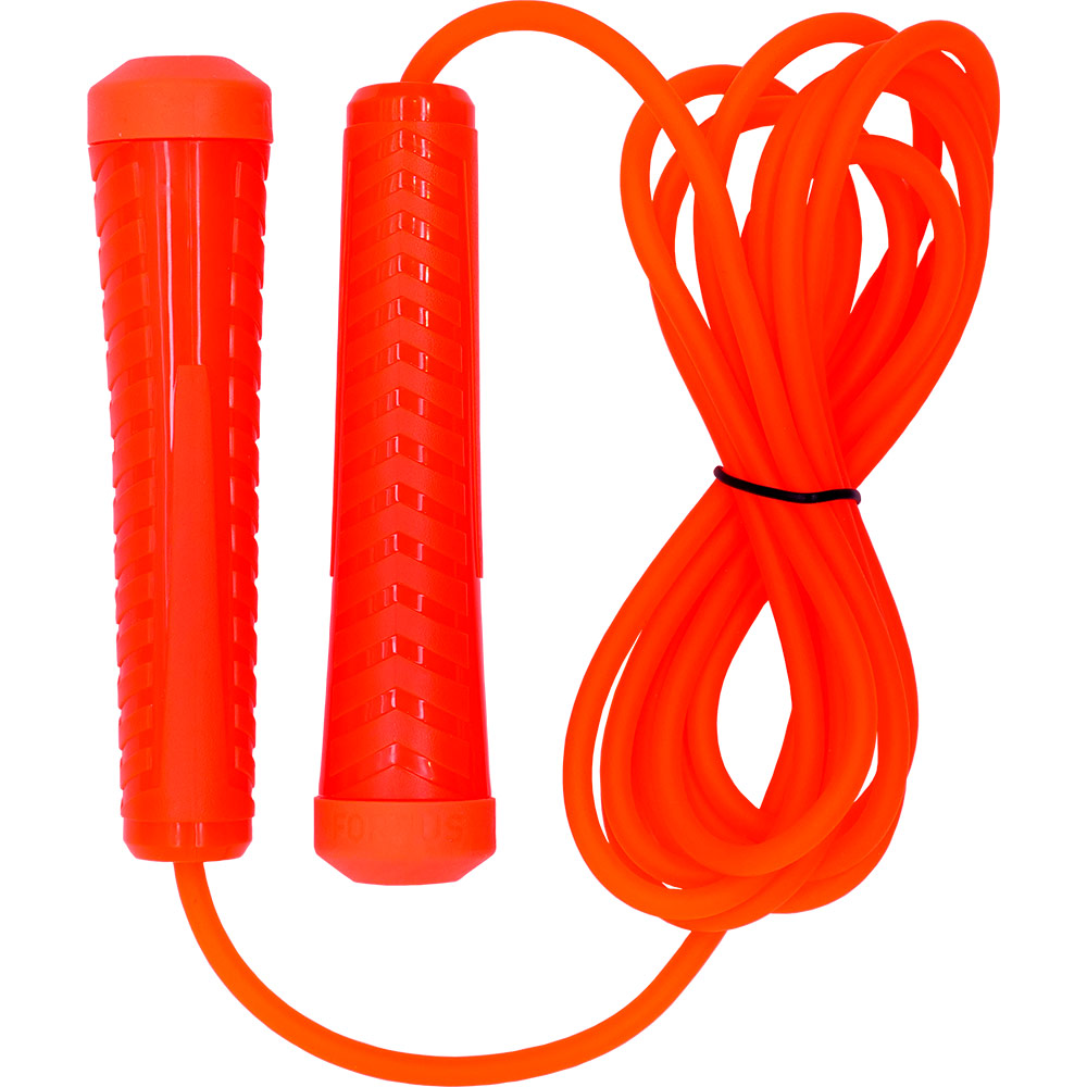 Скакалка Fortius Neon шнур 3 м в пакете (оранжевая) 1000_1000