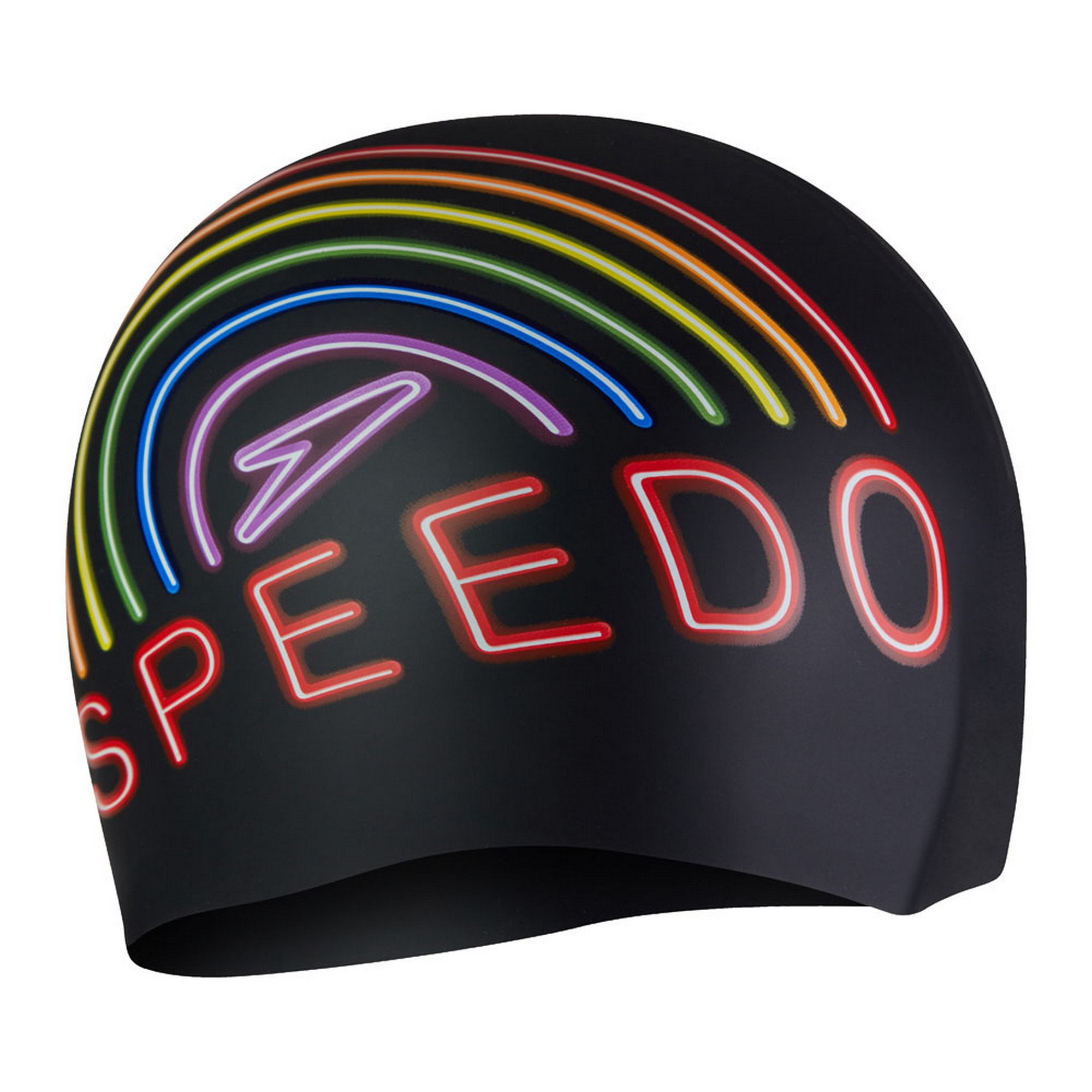 Шапочка для плавания Speedo Slogan Print Cap 8-0838516037 черно-мульти 2000_2000