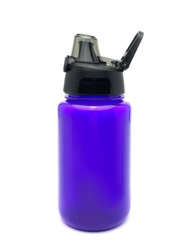 Бутылка для воды с автоматической кнопкой, V500ml КК0147 фиолетовый 600_800