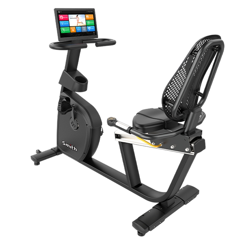 Горизонтальный велотренажер с экраном iSmart 15,6" Smith Fitness RBS 3.7 800_800