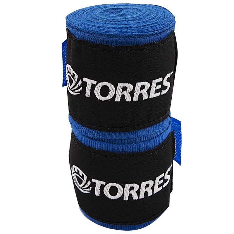 Бинт боксерский эластичный Torres PRL62018BU, длина 2,5 м, ширина 5 см, 1 пара, синий 800_800