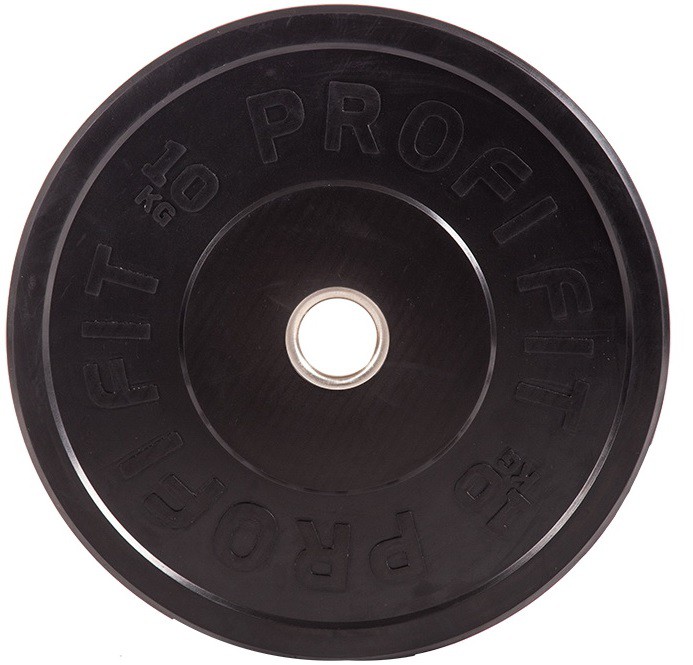 Диск для штанги Profi-Fit каучуковый, черный, d51 10кг 693_665