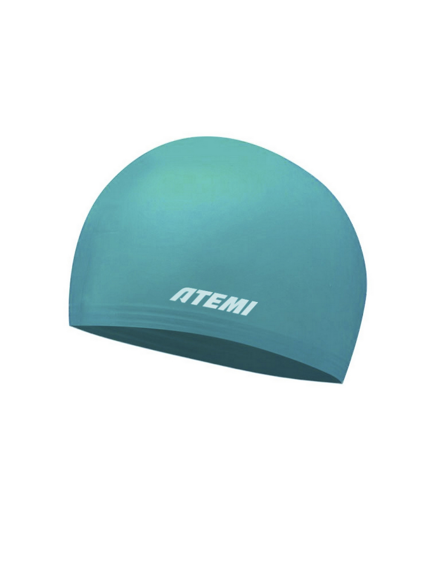 Шапочка для плавания Atemi kids light silicone cap Green river KLSC1GR бирюзовый 1500_2000