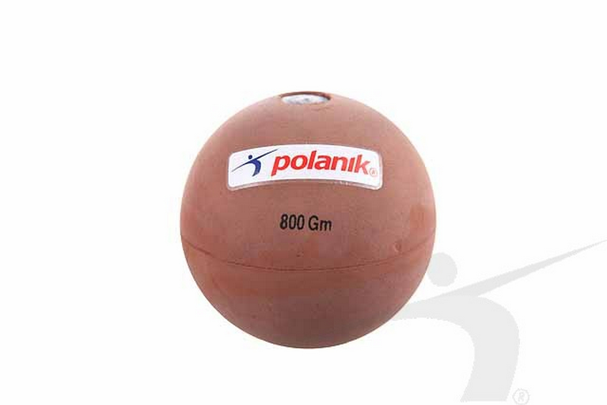 Мяч для тренировки метания резиновый, 800 г Polanik JRB-0,8 1199_800