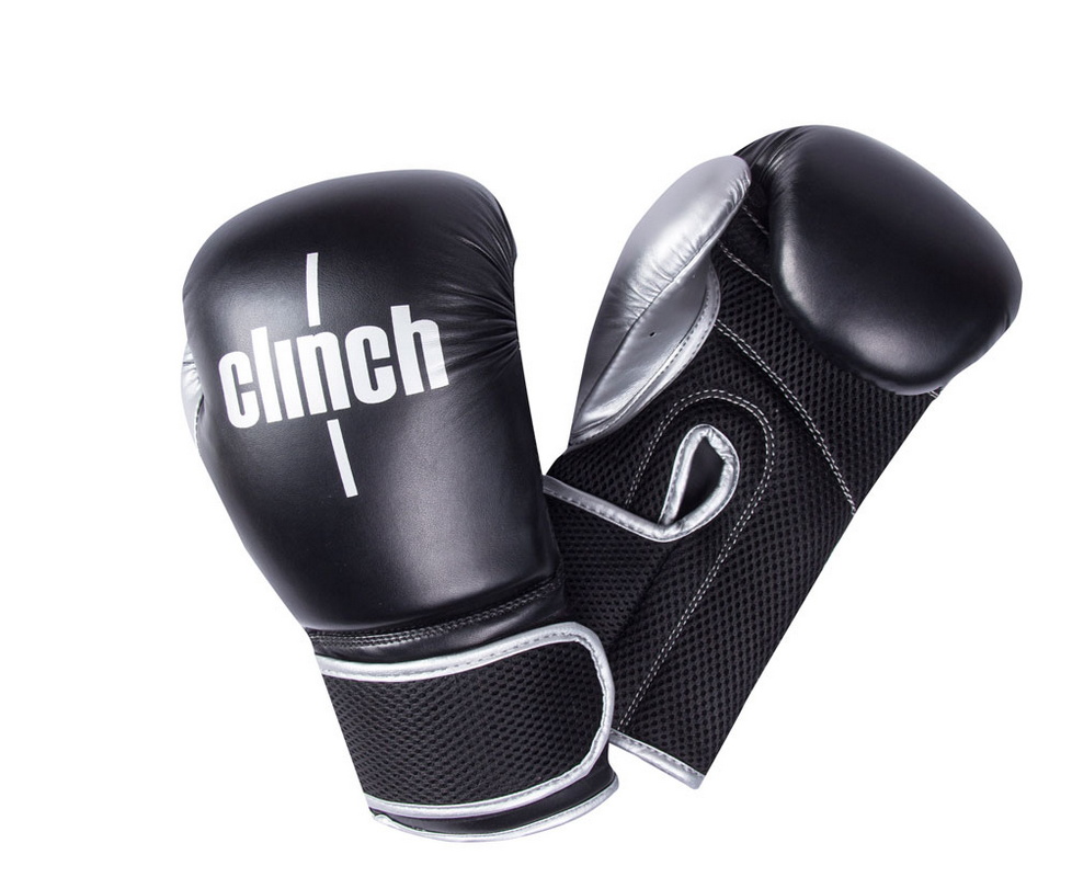 Боксерские перчатки Clinch Aero C135 черно/серебристые 12oz 978_800