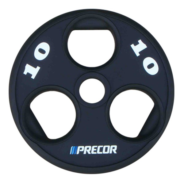Олимпийский диск в уретане Precor FM\UPP-10KG\BK-LZ-00 10 кг, черный, лазерная гравировка 600_600