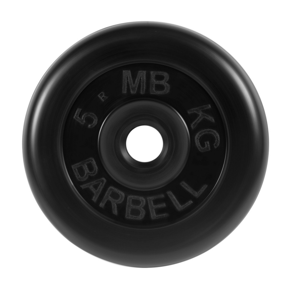 Диск обрезиненный d31мм MB Barbell MB-PltB31 5 кг черный 978_960