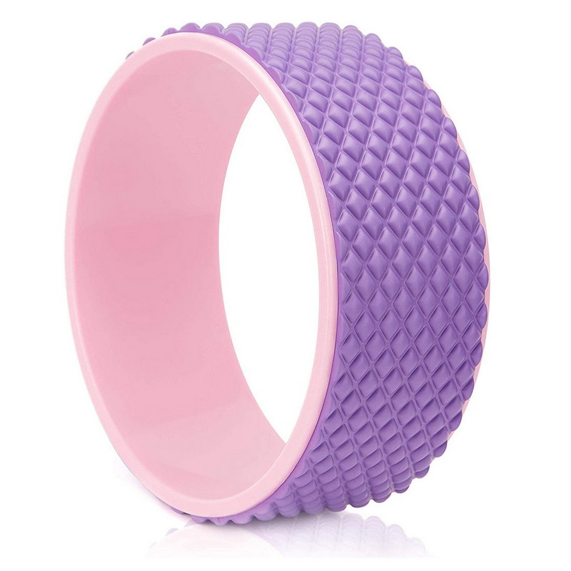 Колесо для йоги Sportex массажное 31х12см 6мм FWH-101 розово/фиолетовое (D34474) 800_800