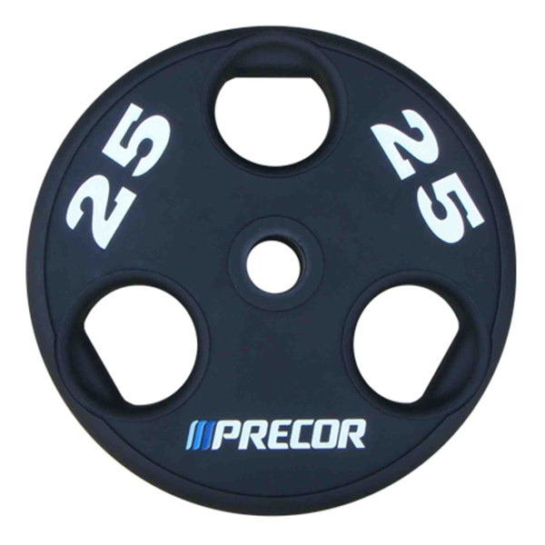 Олимпийский диск в уретане Precor FM\UPP-25KG\BK-LZ-00 25 кг, черный с лазерной гравировкой 600_600