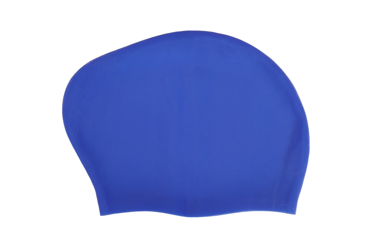 Шапочка для плавания Sportex Big Hair, силиконовая, взрослая, для длинных волос E42822 синий 1200_800