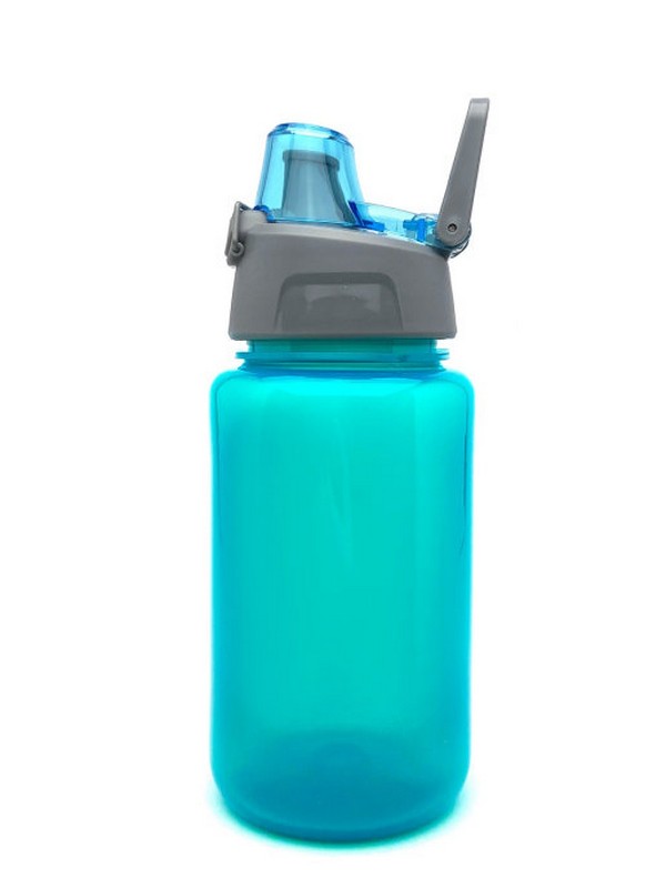Бутылка для воды с автоматической кнопкой, V500ml КК0147 бирюзовый 600_800