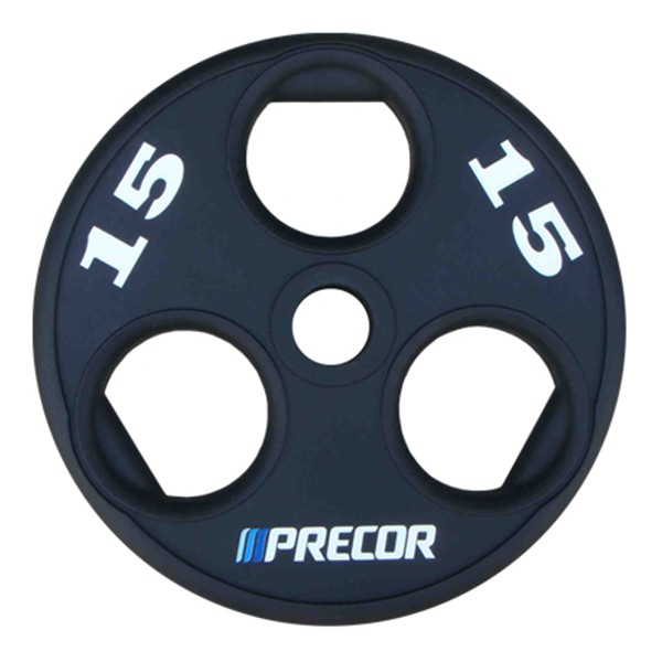 Олимпийский диск в уретане Precor FM\UPP-15KG\BK-LZ-00 15 кг, черный с лазерной гравировкой 600_600